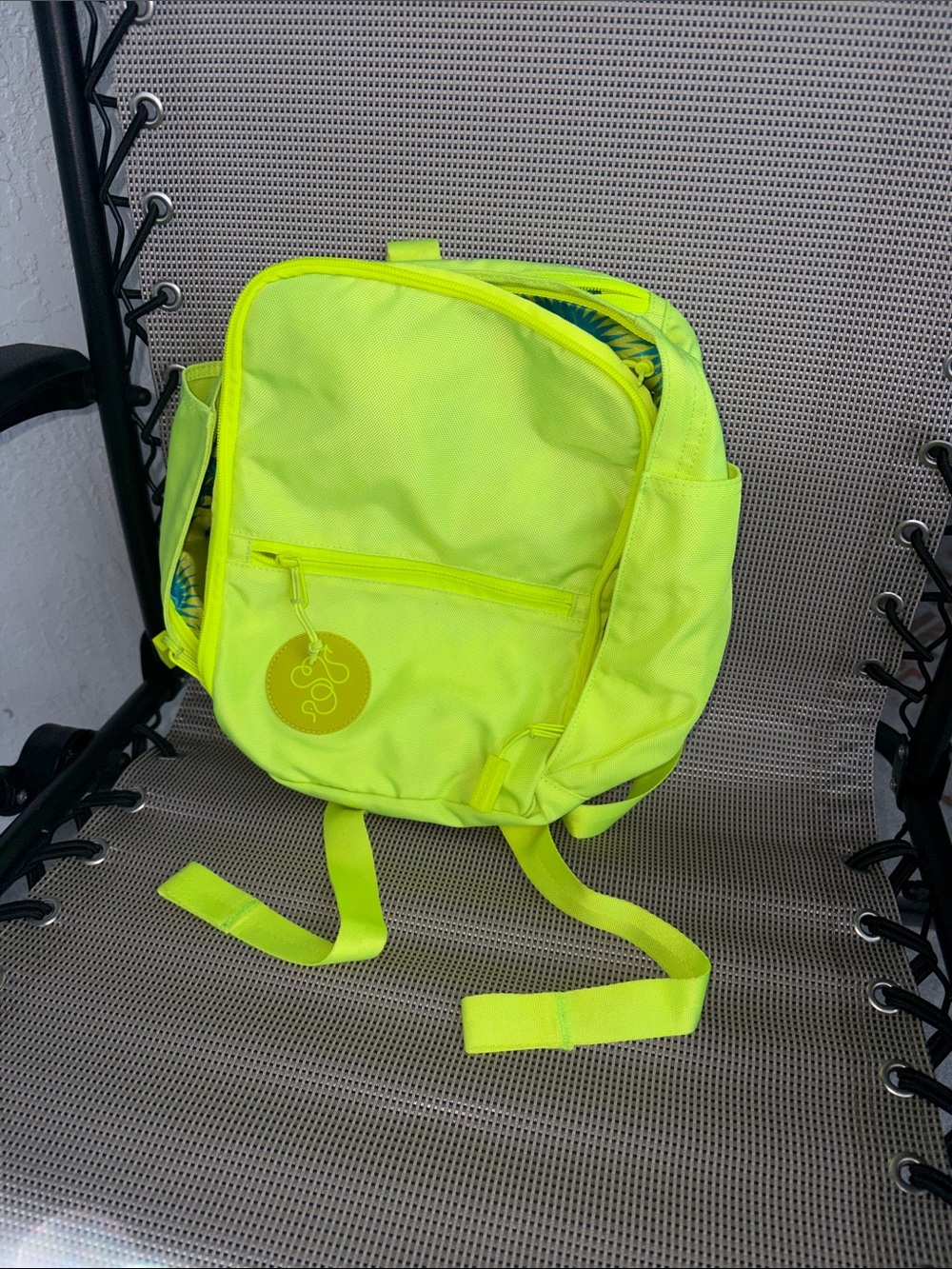 Baboon to the moon Gilardi neon yellow mini backpack DISCONTINUED